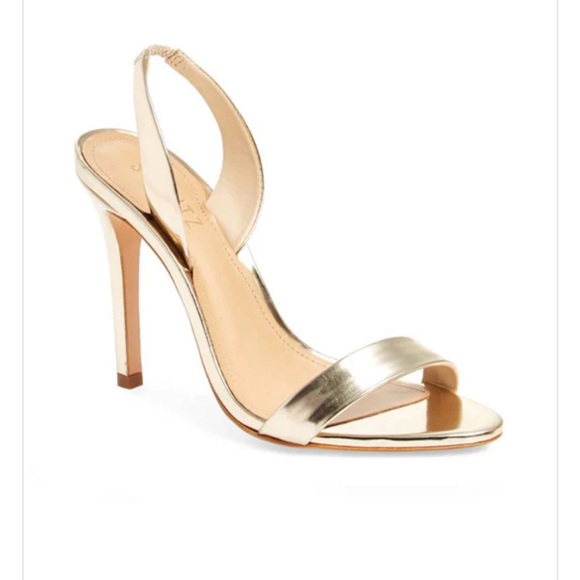 New Schutz Luriane gold heel sandal 9.5 - Picture 2 of 6
